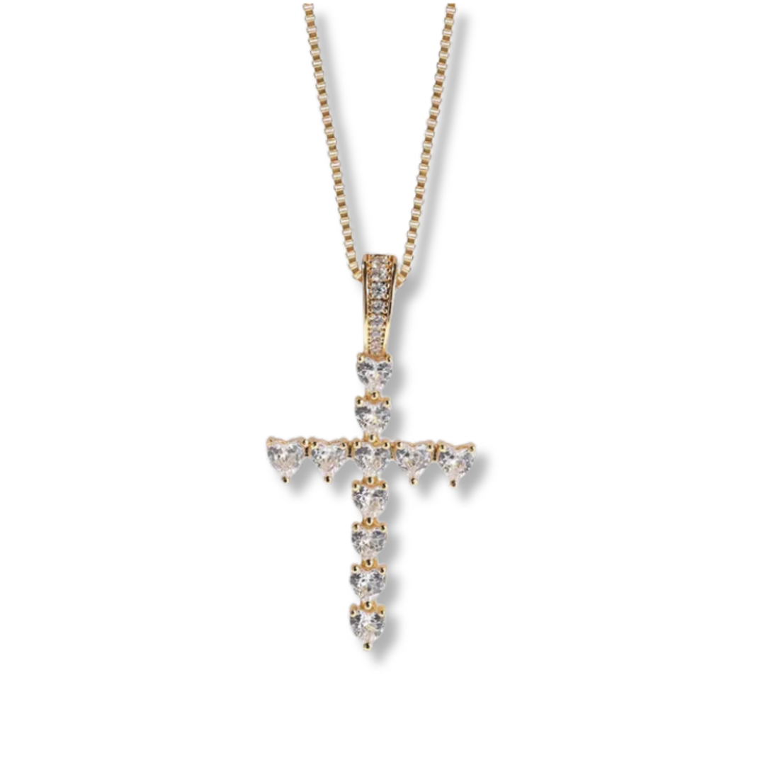 CLAIRE CROSS HEART NECKLACE