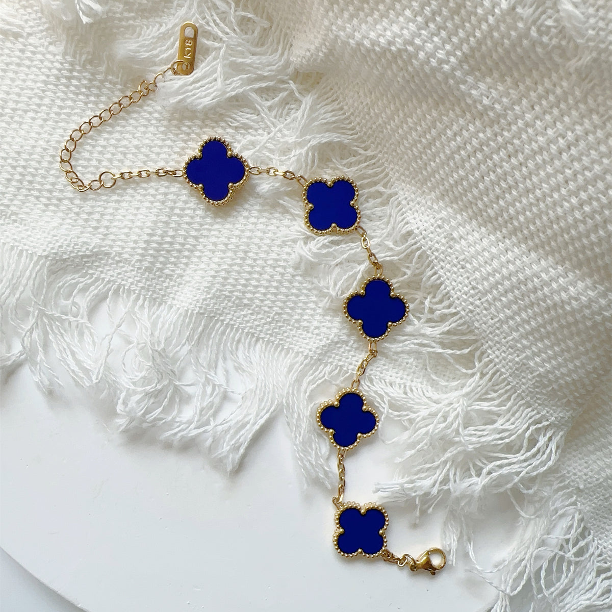 CLASSIC CLOVER LINK BRACELET | ROYAL BLUE