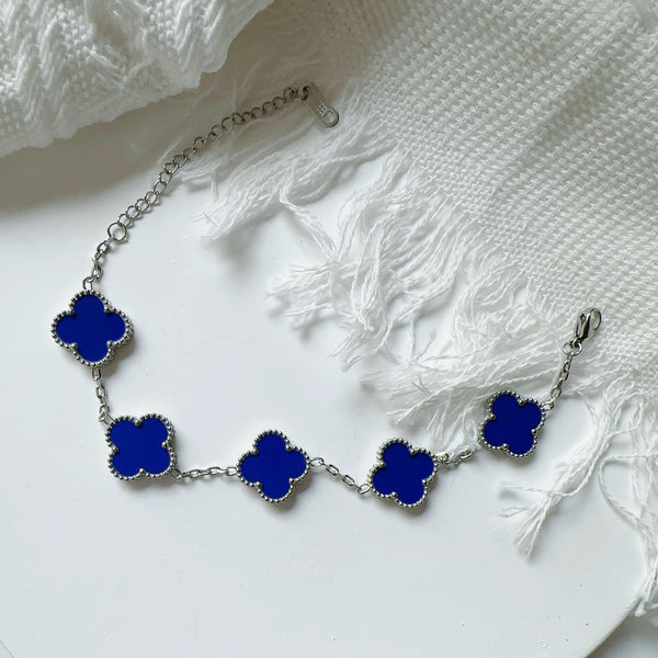 CLASSIC CLOVER LINK BRACELET | ROYAL BLUE