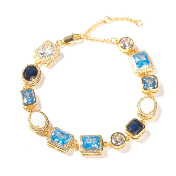 BLUE OPAL GEMSTONE BRACELET