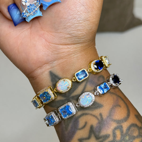 BLUE OPAL GEMSTONE BRACELET