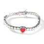 RED TRIPLE HEART | TENNIS BRACELET