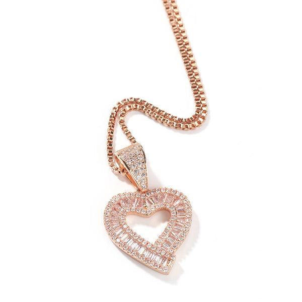 BAGUETTE HEART NECKLACE