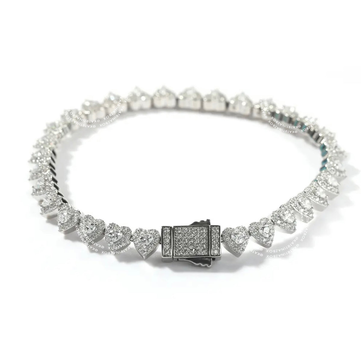 CLUSTER HEART TENNIS BRACELET