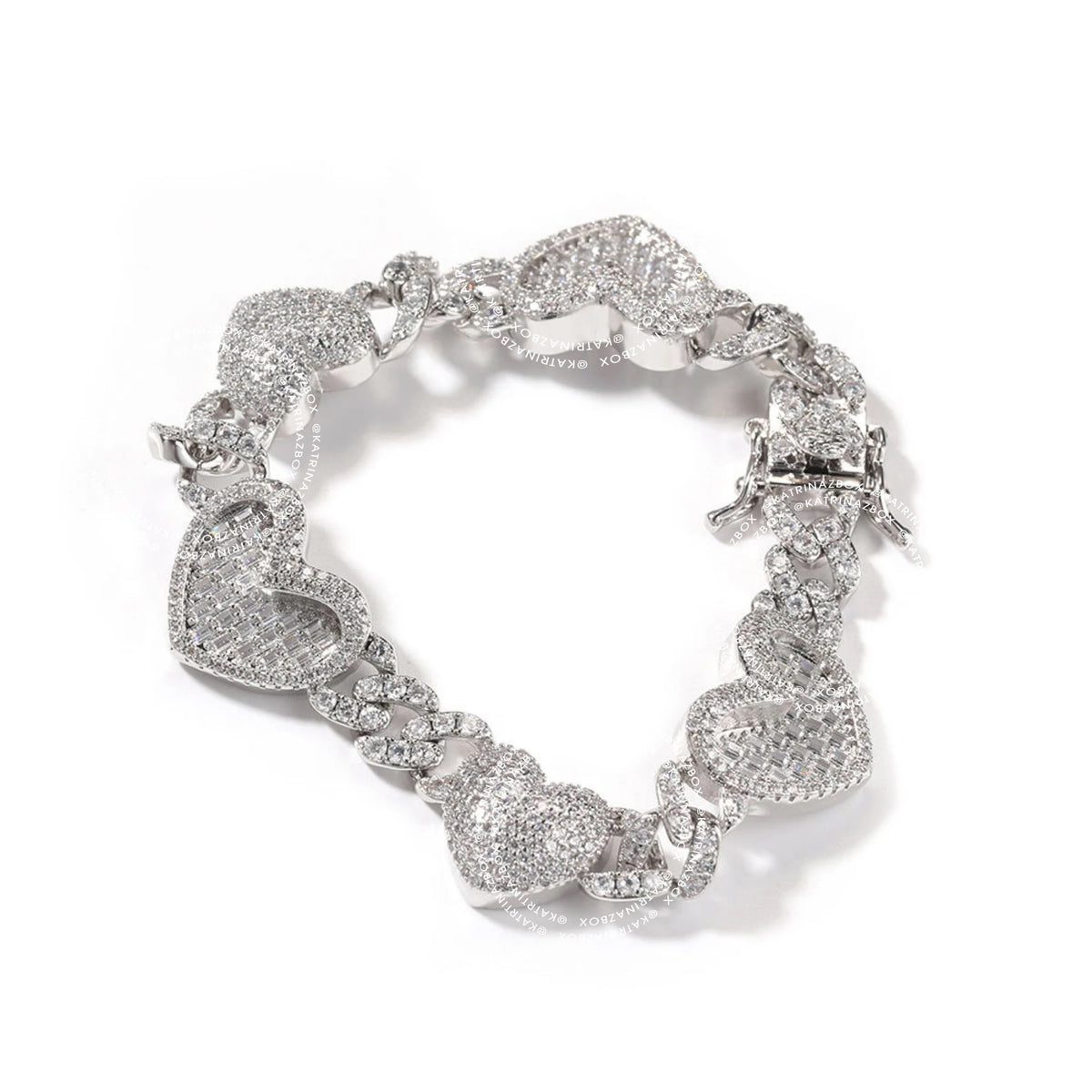 CUBAN LINK HEART BRACELET