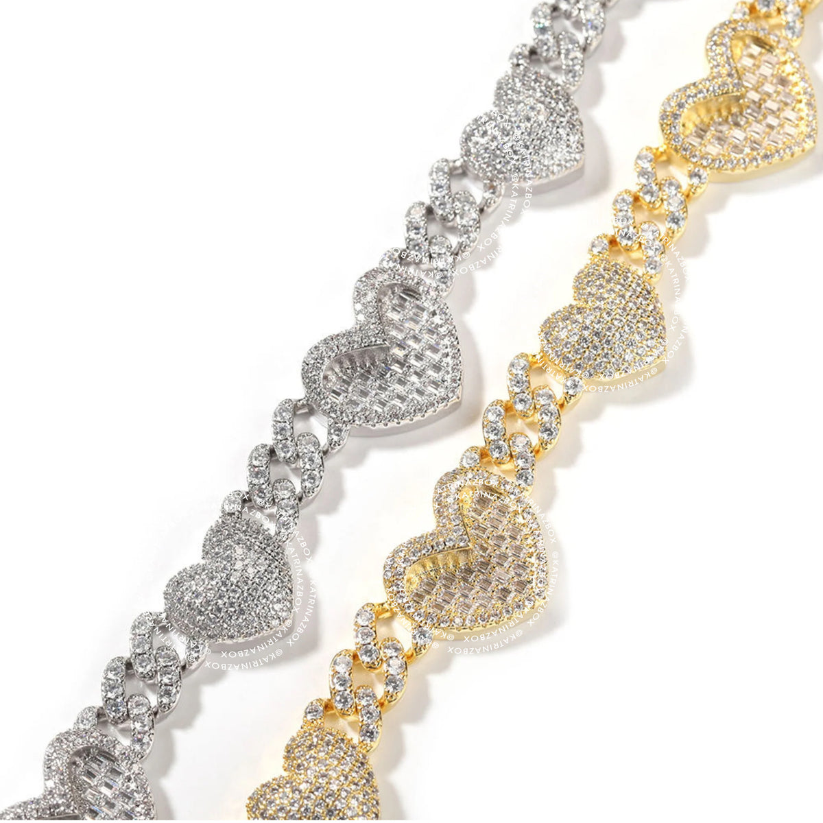 CUBAN LINK HEART BRACELET