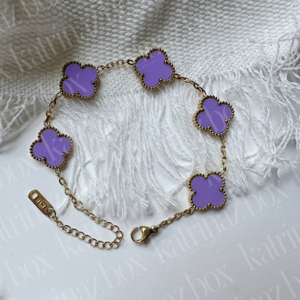 CLASSIC CLOVER LINK BRACELET | LAVENDER PURPLE