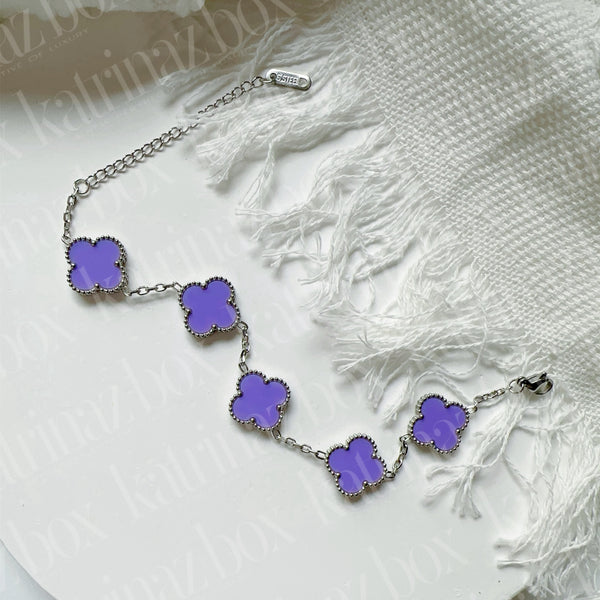 CLASSIC CLOVER LINK BRACELET | LAVENDER PURPLE