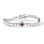 MINI CLOVER TENNIS BRACELET | BURGUNDY