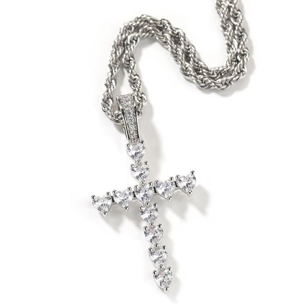 CLAIRE CROSS HEART NECKLACE