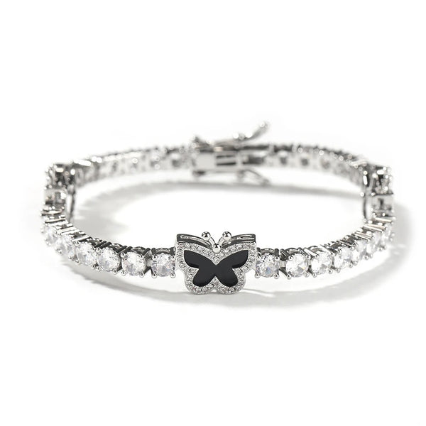 BUTTERFLY TENNIS BRACELET | BLACK