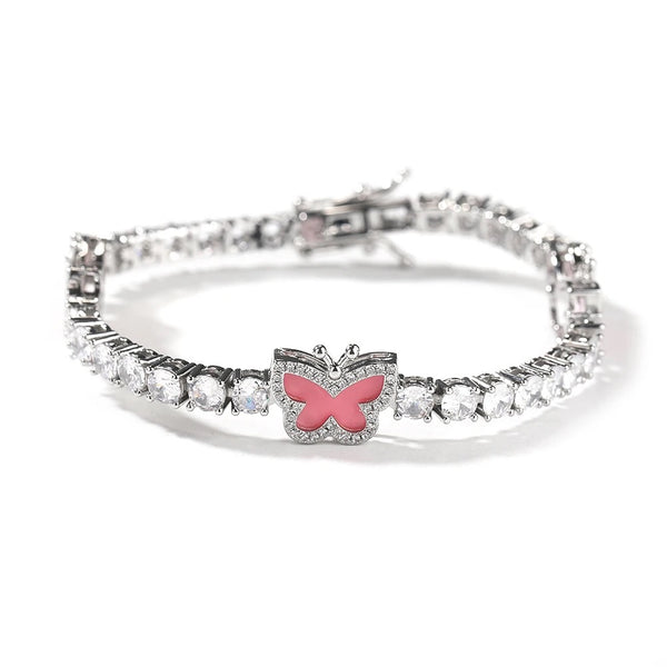 BUTTERFLY TENNIS BRACELET | PINK