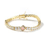 MINI CLOVER TENNIS BRACELET | PEARLY PINK