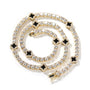 MINI CLOVER TENNIS NECKLACE | BLACK