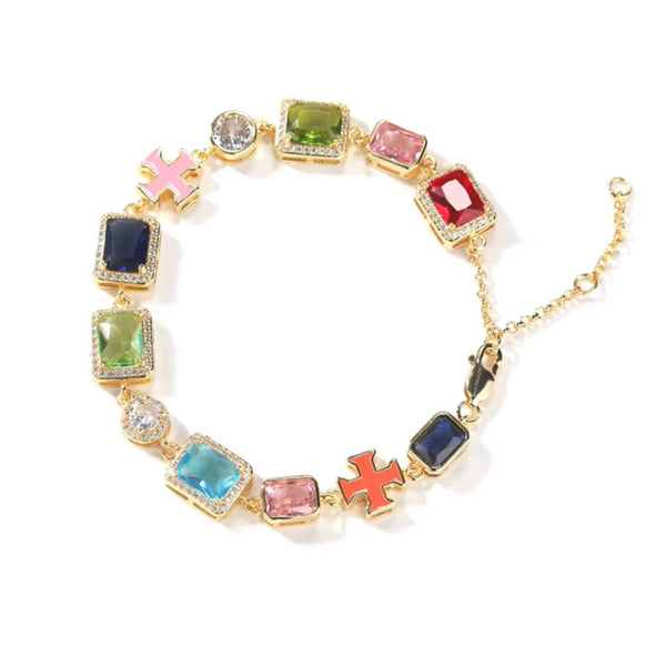 MULTICOLOR GEMSTONE BRACELET