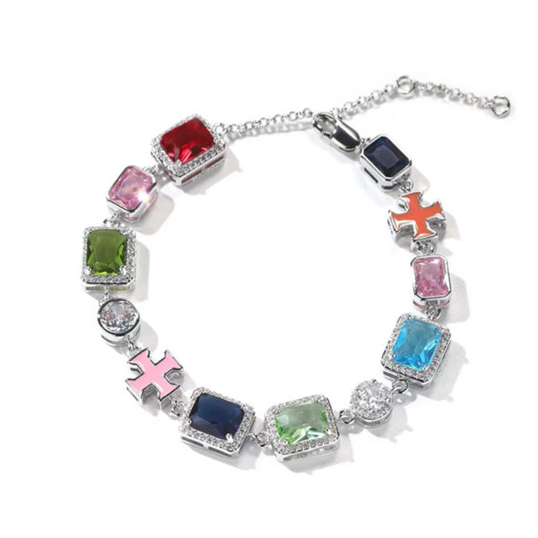 MULTICOLOR GEMSTONE ANKLET