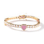 PINK TRIPLE HEART | TENNIS BRACELET