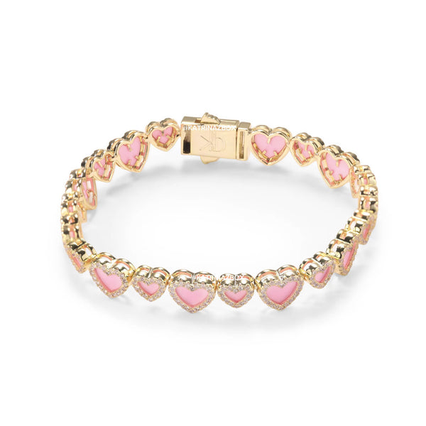 PINK ARI HEART BRACELET