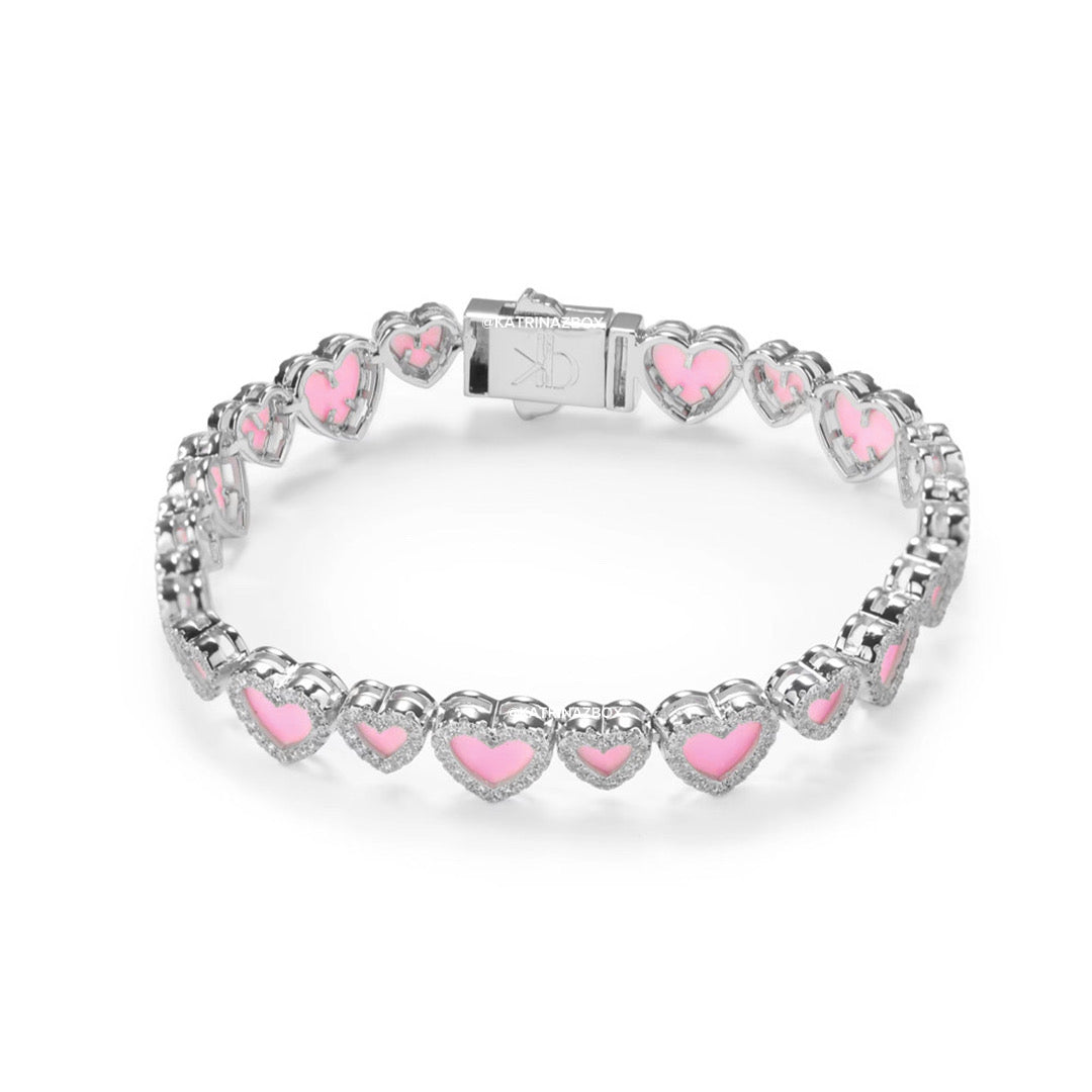 PINK ARI HEART BRACELET