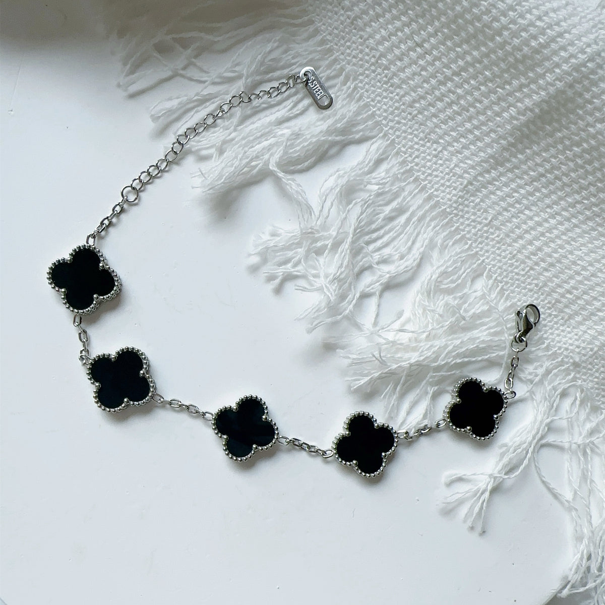 CLASSIC CLOVER LINK BRACELET | BLACK