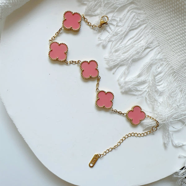 CLASSIC CLOVER LINK BRACELET | PINK