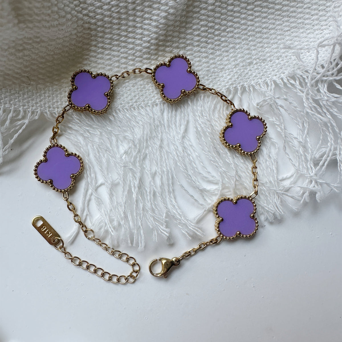 CLASSIC CLOVER LINK BRACELET | LAVENDER PURPLE