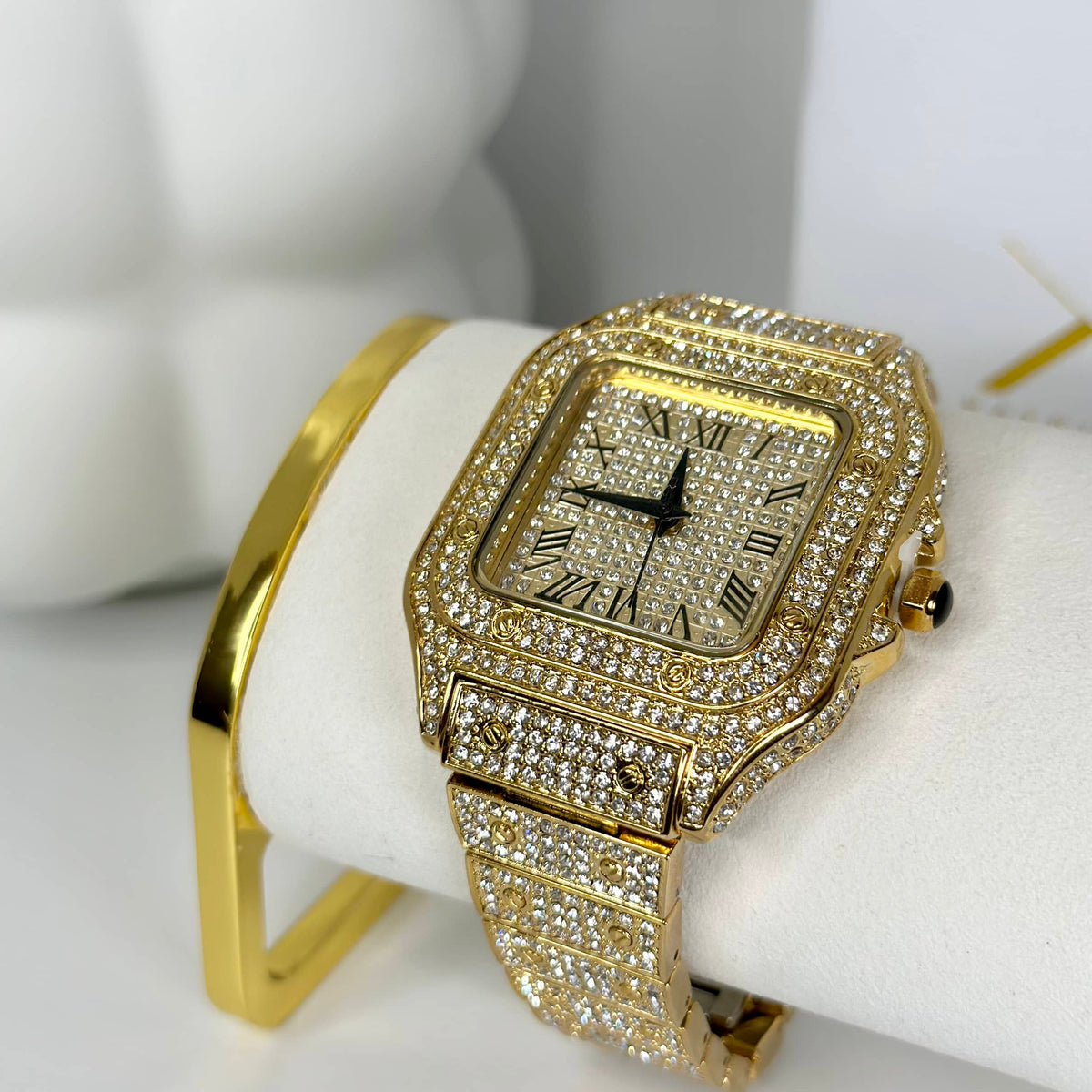 GOLD NUMERAL | SQUARE OPULENT WATCH