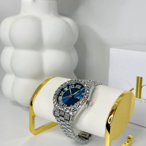 DEEP BLUE | SILVER BAND WATCH