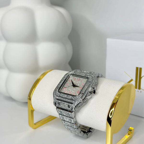 PINK NUMERAL | SQUARE OPULENT WATCH