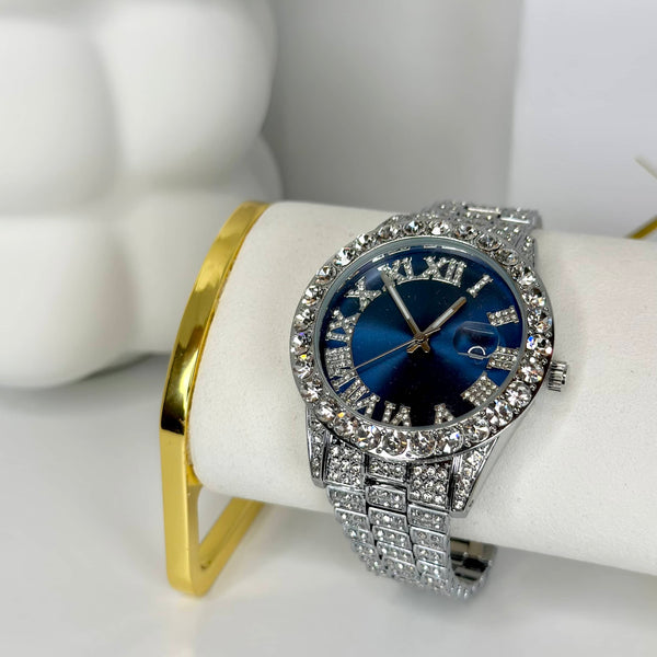 DEEP BLUE | SILVER BAND WATCH