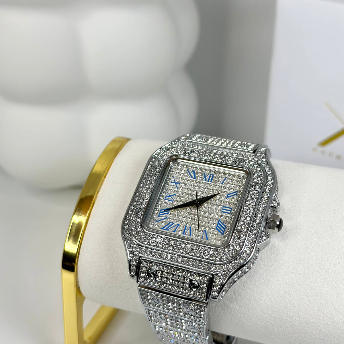 BLUE NUMERAL | SQUARE OPULENT WATCH